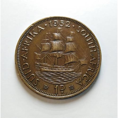 Very Very Hard In This Condition, South Africa - Suid Africa 1952 * 1 Penny Coin * Extra Fine Plus Condition * King George Vi * Km# 34.2 * Make Offer
