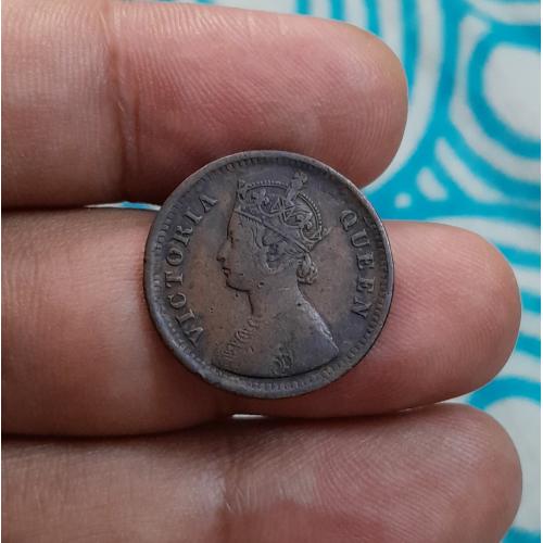 HARD DATE * 1862 * IN 1/2 PICE , BRITISH INDIA 1862 * 1/2 PICE COIN * VICTORIA QUEEN * RARE DATE & DENOMINATION * VERY FINE PLUS CONDITION * Make Offer