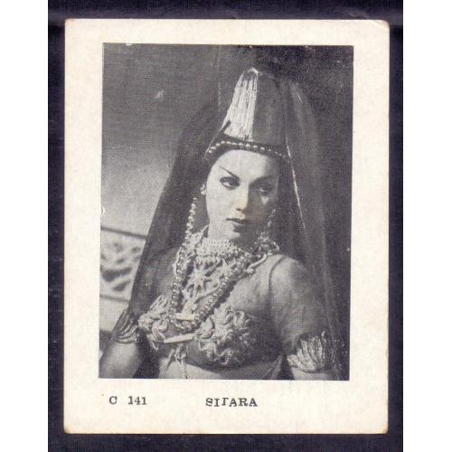BOLLYWOOD VINTAGE ACTRESS " Sitara Devi " ORIGINAL B&W POCKET SIZE PHOTO CARD * Make Offer