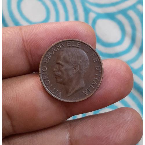 ITALY 1925 , ITALIAN * 10 CENTESIMI COIN * VITTORIO EMANUELE III * EXTRA FINE CONDITION * HONEY BEE , CLEAR FIGURES * Make Offer