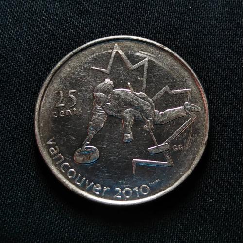 CANADA 2007 * 25 CENTS * COMMEMORATIVE * COIN , 2010 OLYMPICS, VANCOUVER , CURLING * AUNC CONDITION * Make Offer