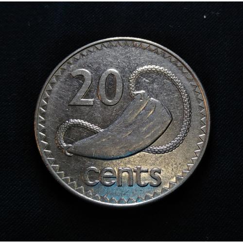 FIJI 1966 * 20 CENTS COIN * EXTRA FINE CONDITION * QUEEN ELIZABETH II (3RD PORTRAIT) * Make Offer