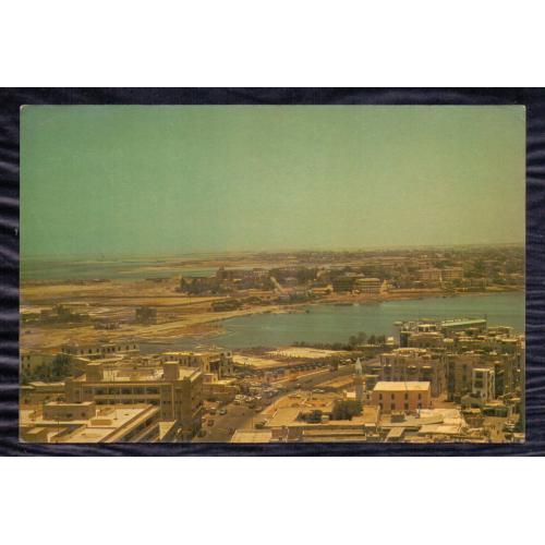 Vintage Postcard of " Aerial view of Jeddah, Saudi Arabia, overlooking the business center of Jeddah dating back to approximately the 1970s or early 1980s" * Make Offer