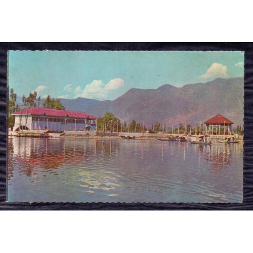 This Vintage Postcard Depicts Nehru Park, A Floating Garden Located On Dal Lake In Srinagar, India. * Make Offer