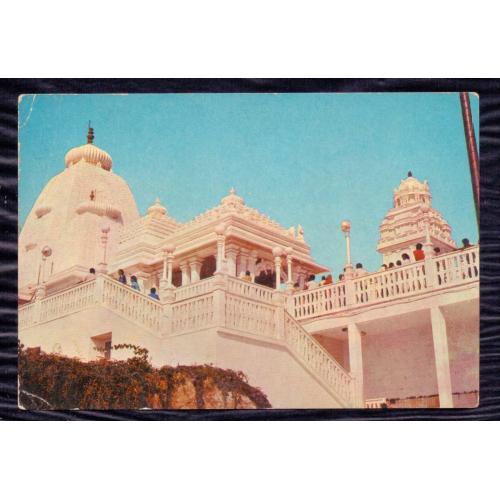 Vintage India Postcard Of " Birla Mandir Temple In Hyderabad, India, A Hindu Temple Constructed Entirely From White Marble " * Make Offer