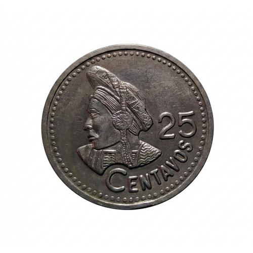 GUATEMALA 1997 * 25 CENTAVOS COIN * EXTRA FINE CONDITION * HARD COUNTRY , NATIVE * Make Offer
