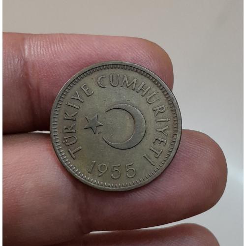 TURKEY 1955 * 25 KURUS COIN * EXTRA FINE CONDITION * Crescent Moon and Star * Make Offer