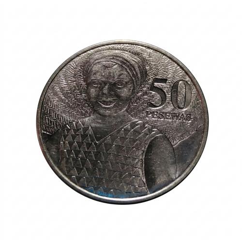 WITH FULL OF LUSTER , GHANA 2007 , 50 PESEWAS COIN * WEST AFRICAN COUNTRY COIN * Make Offer