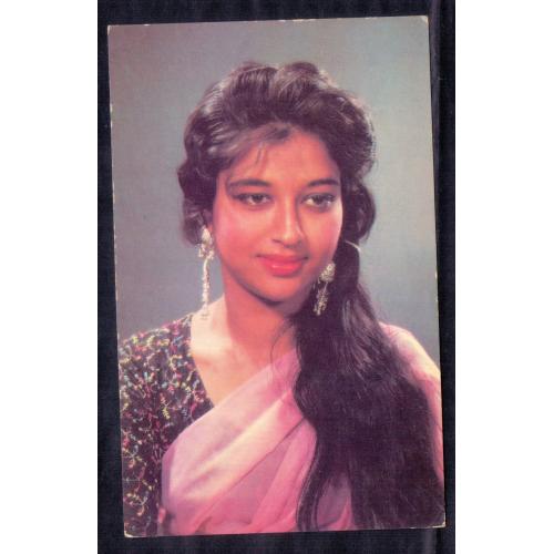WITH COMPLIMENTS FROM THE MAKERS OF INTERNATIONAL LUX * 1960's * PAKISTAN CINEMA FAMOUS ACTRESS ** SHABNAM ** POSTCARD * Make Offer