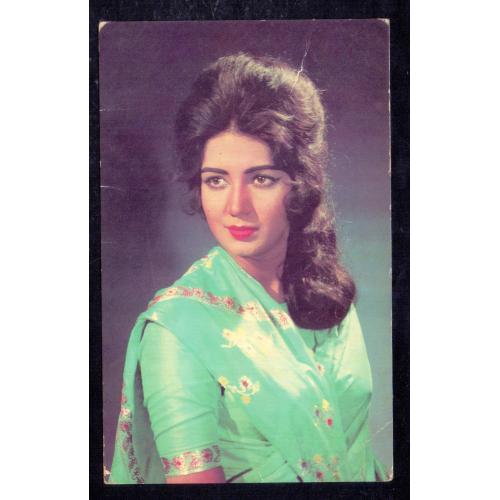 WITH COMPLIMENTS FROM THE MAKERS OF INTERNATIONAL LUX * 1960's * PAKISTAN CINEMA FAMOUS ACTRESS ** ZEBA ** POSTCARD * Make Offer