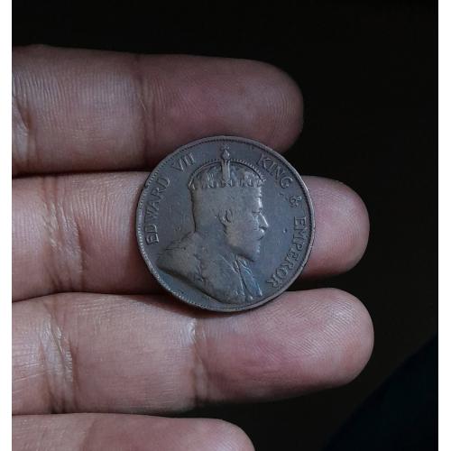 VERY HARD COIN , HONG KONG 1903 , BRITISH COLONIAL * ONE CENT COIN * KING EDWARD VII * FINE TO VERY FINE CONDITION * Make Offer