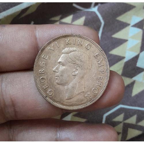 NEW ZEALAND 1945 * 1 , ONE PENNY COIN * VERY FINE CONDITION * KING GEORGE VI * TUI BIRD * Make Offer