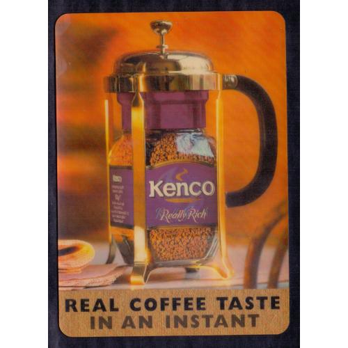 Vintage Motion Lenticular 3-D , Promotional Postcard Produced for  ** The Kenco Coffee Co ** WITH COMPLIMENTS * Make Offer