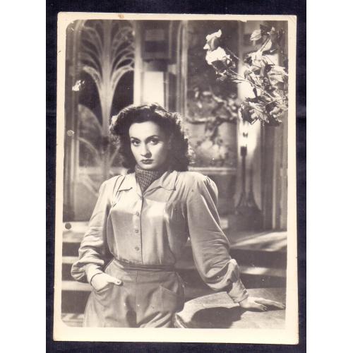 BOLLYWOOD VINTAGE ACTRESS " NADIRA " ORIGINAL B&W PHOTO OF FILM " AAN " 1950'S " Make Offer
