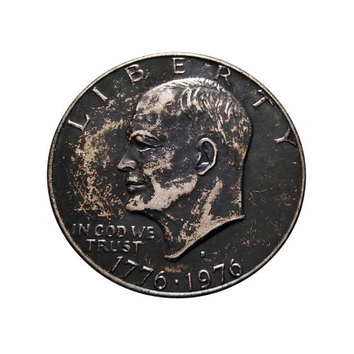 UNITED STATES , USA 1976 * BICENTENNIAL ONE DOLLAR  SILVER  COIN * EISENHOWER * COMMOMERATIVE * BIG SIZE 38.1MM * Make Offer