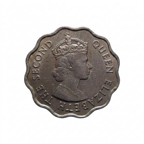 MAURITIUS 1969 , BRITISH COLONIAL * 10 CENTS COIN * QUEEN ELIZABETH II (1ST PORTRAIT) * EXTRA FINE PLUS CONDITION , Make Offer
