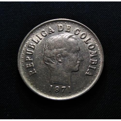 COLOMBIA 1971 * 20 CENTAVOS COIN * VERY FINE TO EXTRA FINE COND * HARD COUNTRY , Francisco de Paula Santander (PORTRAIT) * Make Offer
