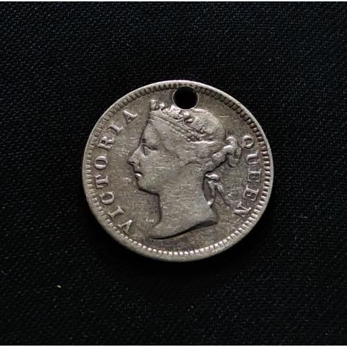" QUEEN VICTORIA 1900, 5 CENTS * SILVER * COIN STRAITS SETTLEMENTS COIN * Make Offer